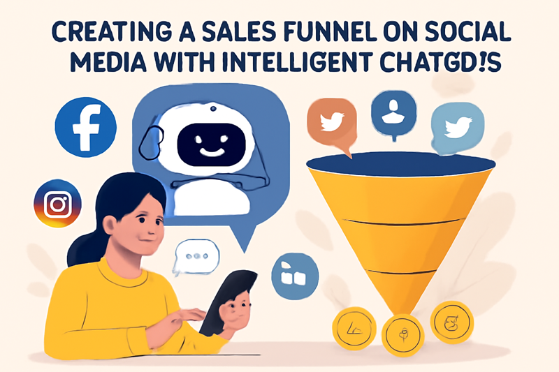 ایجاد قیف فروش در شبکه های اجتماعی با چتباتهای هوشمند