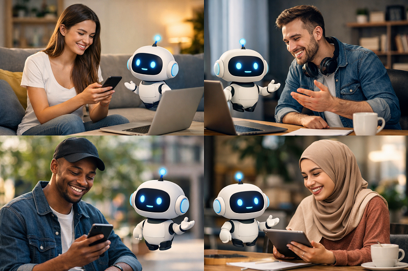 سناریوهای گفتگوی واقعی بین چت‌بات و فالوئر